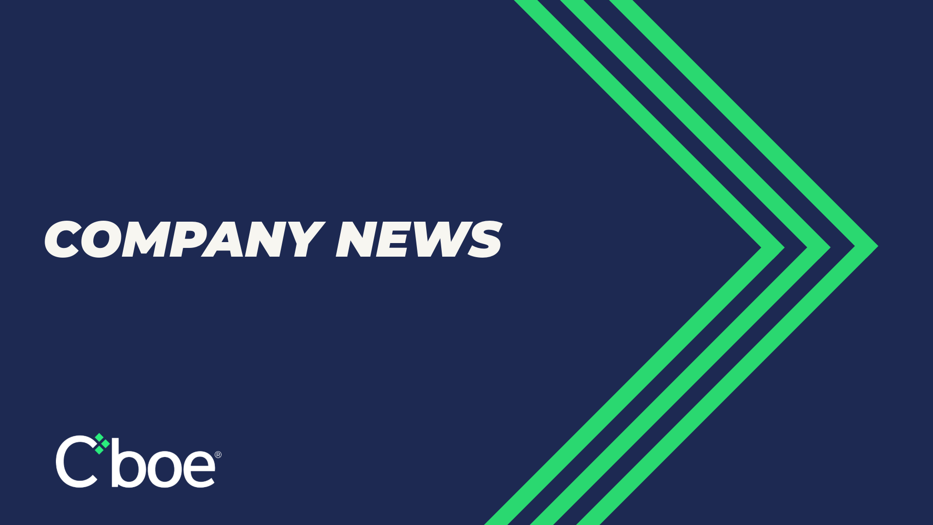 Cboe Global Markets Declares Second-Quarter 2024 Dividend